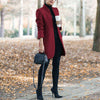 Women's Stand Collar Wool Blend Blazer Coat