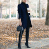 Women's Stand Collar Wool Blend Blazer Coat