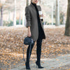 Women's Stand Collar Wool Blend Blazer Coat