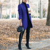 Women's Stand Collar Wool Blend Blazer Coat