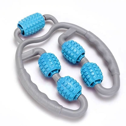U-Shaped 4-Wheel Massage Roller for Neck, Arms & Legs