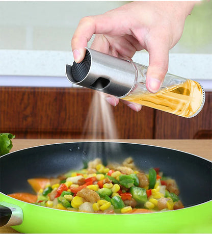100ml Oil Spray Bottle for Cooking – Refillable Olive Oil & Vinegar Mister