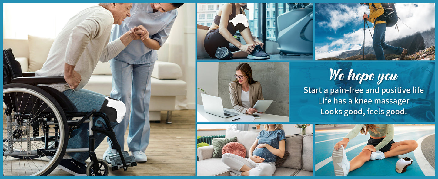 Smart Heated Knee Massager with Vibration & Rechargeable Design