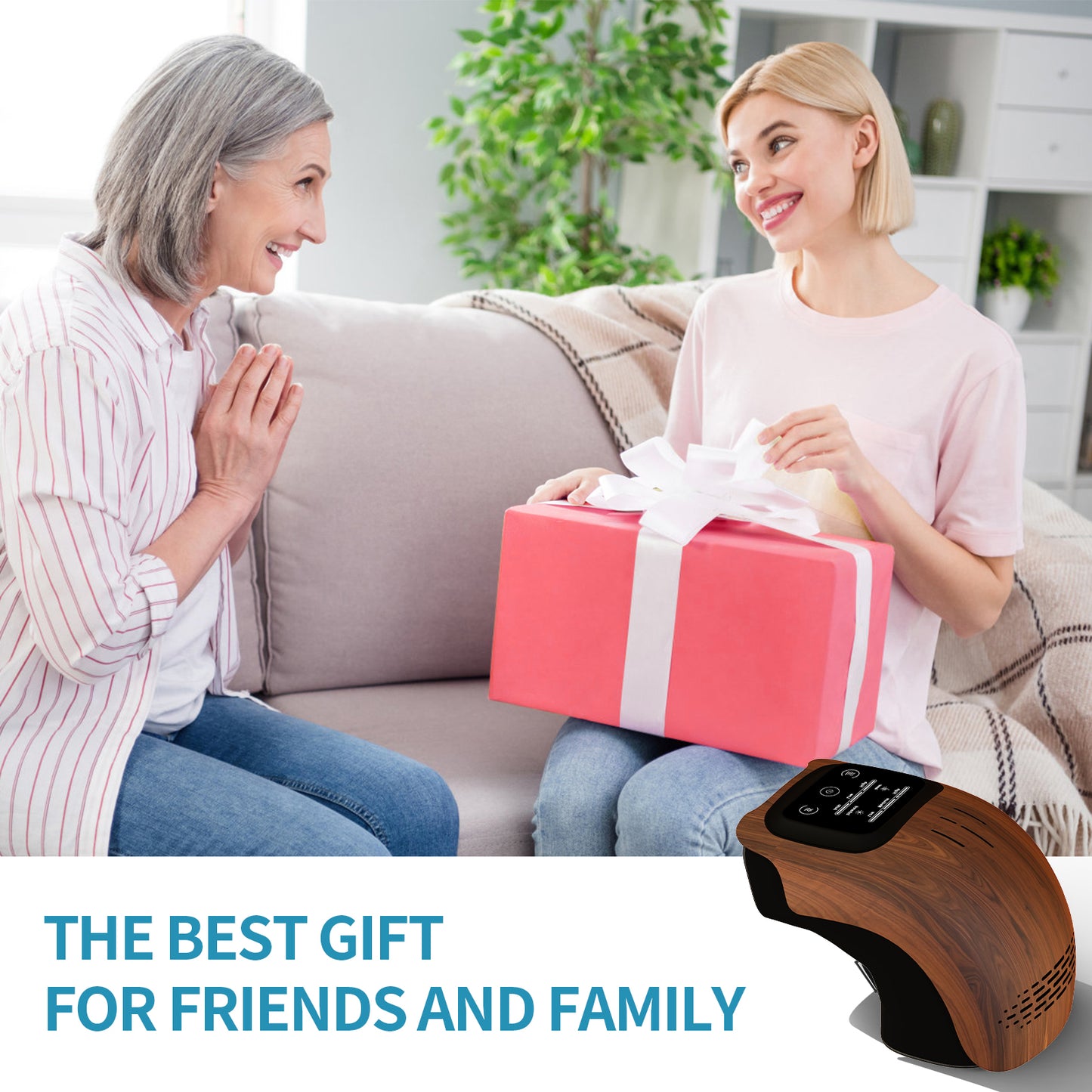 Smart Heated Knee Massager with Vibration & Rechargeable Design