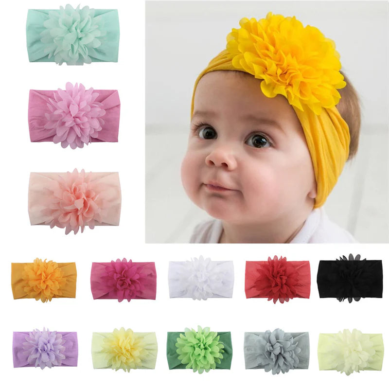 Baby Flower Headband for Girls | Soft Chiffon Princess Hair Accessory