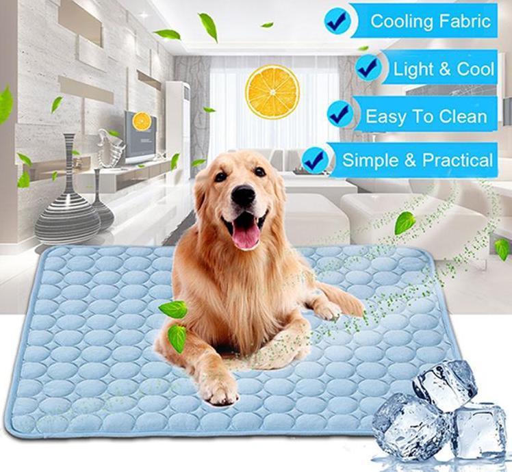 Pet Cooling Mat for Dogs & Cats – Ice Silk Cooling Pad, Breathable Summer Pet Bed for Small, Medium & Large Pets