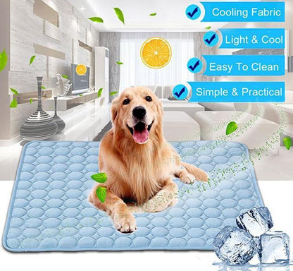 Pet Cooling Mat for Dogs & Cats – Ice Silk Cooling Pad, Breathable Summer Pet Bed for Small, Medium & Large Pets