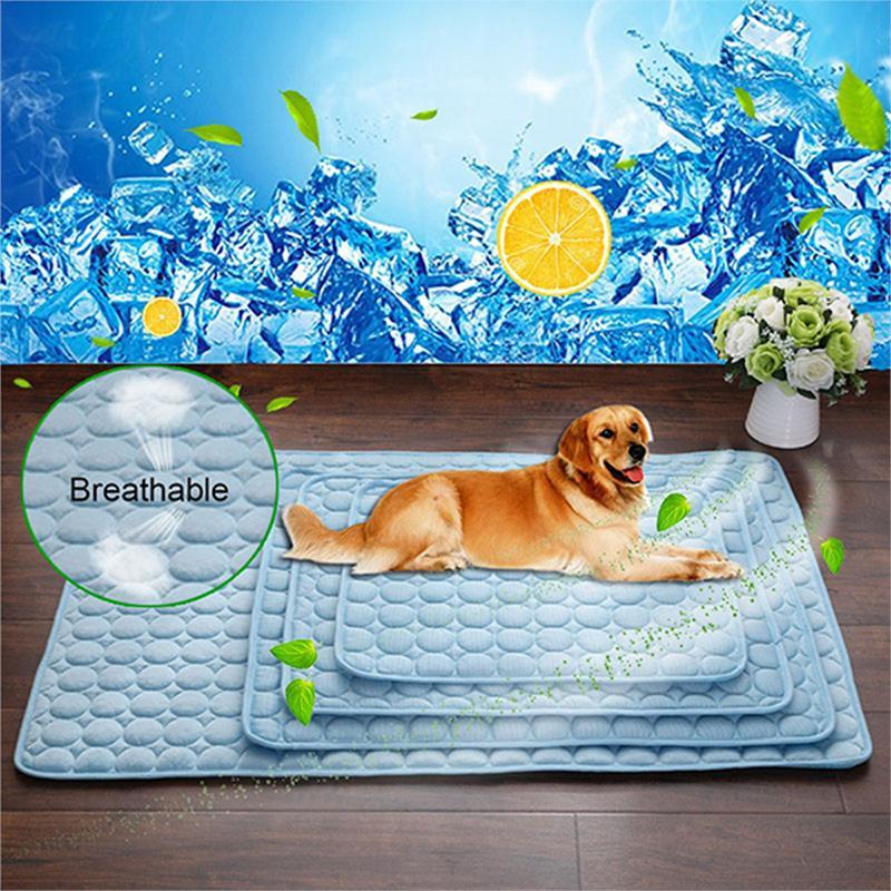 Pet Cooling Mat for Dogs & Cats – Ice Silk Cooling Pad, Breathable Summer Pet Bed for Small, Medium & Large Pets