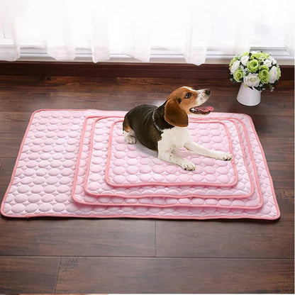 Pet Cooling Mat for Dogs & Cats – Ice Silk Cooling Pad, Breathable Summer Pet Bed for Small, Medium & Large Pets